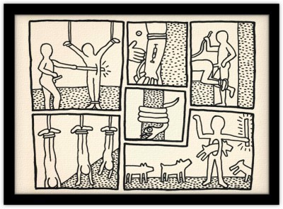 Houseart The Blueprint Drawings, Keith Haring, Διάσημοι ζωγράφοι, 20 x 15 εκ.