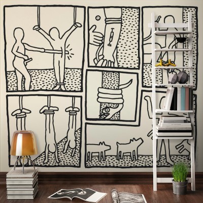Houseart The Blueprint Drawings, Keith Haring, Διάσημοι ζωγράφοι, 100 x 76 εκ.