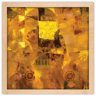 Houseart Gold Picture, oil on canvas, Gustav Klimt, Διάσημοι ζωγράφοι, 40 x 40 εκ.