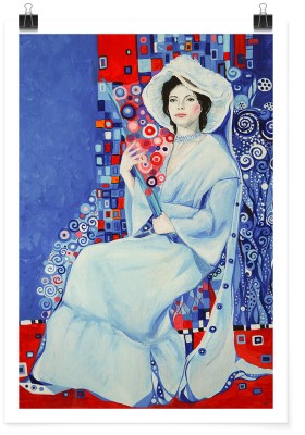 Houseart Woman in a white dress (1), Gustav Klimt, Διάσημοι ζωγράφοι, 15 x 20 εκ. Χαρτί | TRISOLV POSTER PAPER PRIME 200 GLOSSY