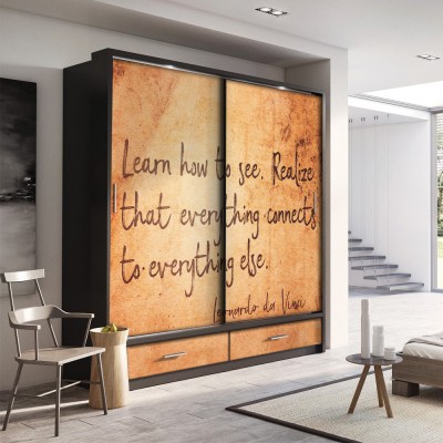 Houseart Everything connects to everything else, Leonardo da Vinci, Διάσημοι ζωγράφοι, 100 x 100 εκ.