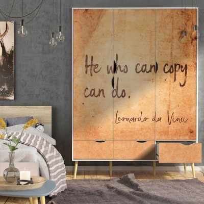 Houseart He who can copy can do, Leonardo da Vinci, Διάσημοι ζωγράφοι, 100 x 100 εκ.