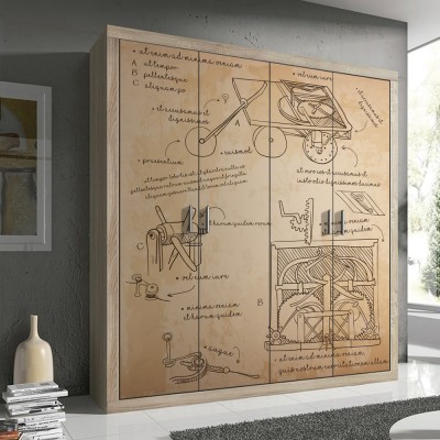 Houseart History\'s first car, 1478, Leonardo da Vinci, Διάσημοι ζωγράφοι, 100 x 100 εκ.