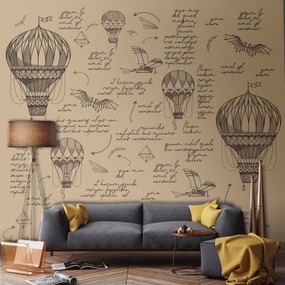 Houseart Air balloons , Leonardo da Vinci, Διάσημοι ζωγράφοι, 100 x 100 εκ.