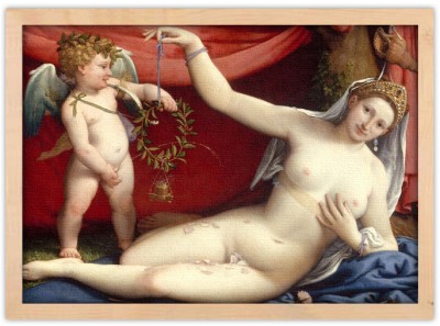 Houseart Venus and Cupid, 1525, Lorenzo Lotto, Διάσημοι ζωγράφοι, 20 x 15 εκ.