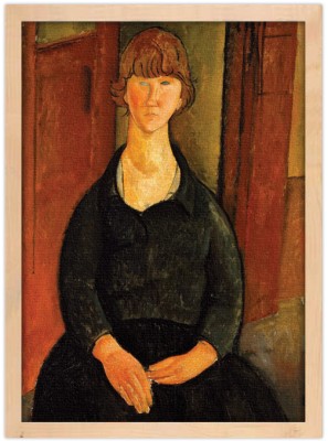 Houseart Painting seated young woman in an interior, Amedeo Modigliani, Διάσημοι ζωγράφοι, 15 x 20 εκ.