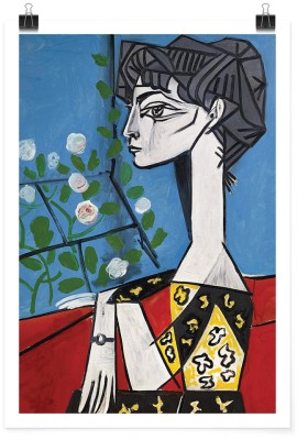 Houseart Jacqueline with flowers, 1961, Pablo Picasso, Διάσημοι ζωγράφοι, 15 x 20 εκ.
