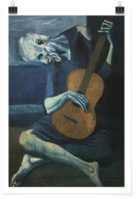 Old Guitarist, Pablo Picasso, Διάσημοι ζωγράφοι, 15 x 20 εκ. φωτογραφία