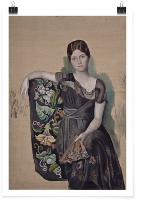 Πίνακες House Art - ΣΗΜΑΝΤΙΚΟ: Σε περίπτωση διαφοράς τιμής από το κατάστημα ισχύει παντα και μόνο η τιμή του καταστήματος Portrait of Olga in an Armchair (1), Pablo Picasso, Διά