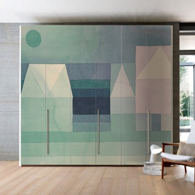 Three Houses, 1922, Paul Klee, Διάσημοι ζωγράφοι, 100 x