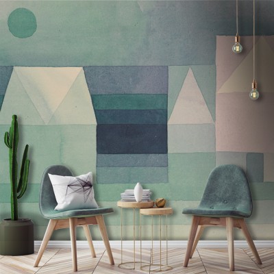 Houseart - ΣΗΜΑΝΤΙΚΟ: Σε περίπτωση διαφοράς τιμής από το κατάστημα ισχύει παντα και μόνο η τιμή του καταστήματος Three Houses, Paul Klee, Διάσημοι ζωγράφοι, 100 x 67 εκ