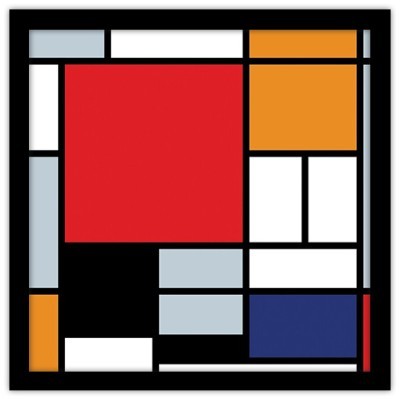 Composition with Large Red Plane, Yellow, Black, Gray a