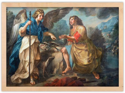 Houseart Painting of Tobias and archangel Raphael in church Chiesa di San Benedetto, Raphael, Διάσημοι ζωγράφοι, 20 x 15 εκ.