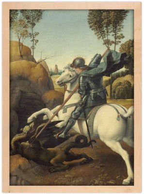 Houseart Άγιος Γεώργιος και Δράκος, Raphael, Διάσημοι ζωγράφοι, 15 x 20 εκ.