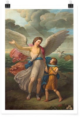 Houseart Painting of Archangel Raphael and Tobias in church (1), Raphael, Διάσημοι ζωγράφοι, 15 x 20 εκ. Χαρτί | TRISOLV POSTER PAPER PRIME 200 GLOSSY
