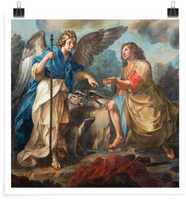 Houseart Painting of Tobias and archangel Raphael in church Chiesa di San Benedetto (1), Raphael, Διάσημοι ζωγράφοι, 20 x 20 εκ. Χαρτί | TRISOLV POSTER PAPER PRIME 200 GLOSSY