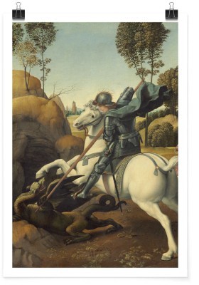 Houseart Άγιος Γεώργιος και Δράκος, 1505, Raphael, Διάσημοι ζωγράφοι, 15 x 20 εκ. Χαρτί | TRISOLV POSTER PAPER PRIME 200 GLOSSY