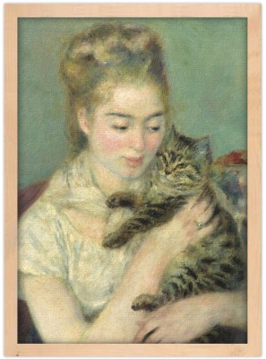 Woman with a Cat, Renoir Pierre Auguste, Διάσημοι ζωγρά