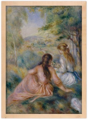 Houseart In the Meadow, Renoir Pierre Auguste, Διάσημοι ζωγράφοι, 15 x 20 εκ. Ύφασμα | Mediatex® Botticelli