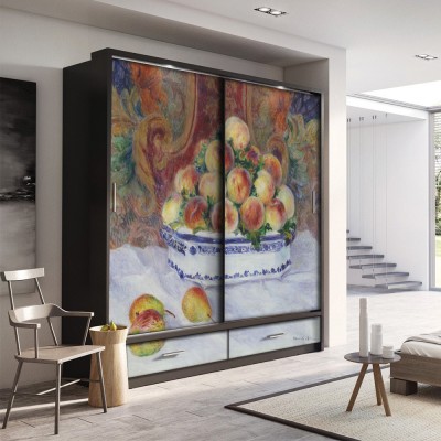 Still Life with Peaches (1), Renoir Pierre Auguste, Διάσημοι ζωγράφοι, 100 x 100 εκ.