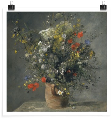 Flowers in a Vase, Renoir Pierre Auguste, Διάσημοι ζωγράφοι, 20 x 20 εκ.