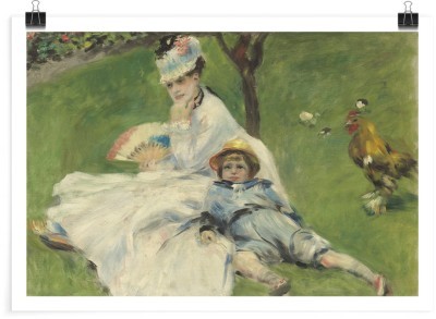 Houseart Camille Monet and Her Son Jean in the Garden at Argenteuil, Renoir Pierre Auguste, Διάσημοι ζωγράφοι, 20 x 15 εκ.