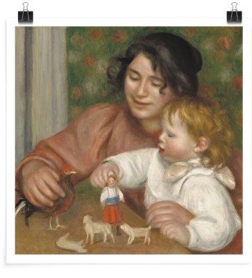 Houseart Child with Toys, 1895-1896, Renoir Pierre Auguste, Διάσημοι ζωγράφοι, 20 x 20 εκ.