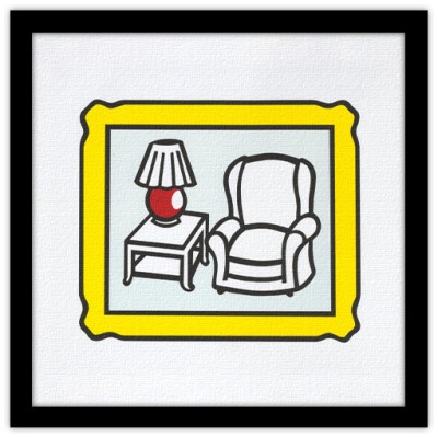 Red Lamp, Roy Lichtenstein, Διάσημοι ζωγράφοι, 40 x 40 