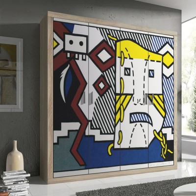 Houseart American Indian Theme V, from American Indian Theme Series, Roy Lichtenstein, Διάσημοι ζωγράφοι, 100 x 100 εκ.