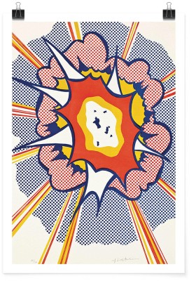 Houseart Explosion, from Portfolio 9, 1967 Lithograph in colors, Roy Lichtenstein, Διάσημοι ζωγράφοι, 15 x 20 εκ.