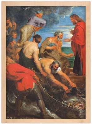 The Miracle fishing, Rubens Peter Paul, Διάσημοι ζωγράφοι, 15 x 20 εκ. Ύφασμα | Mediatex® Botticelli