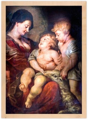 Houseart Mary Baby Jesus Saint John, Rubens Peter Paul, Διάσημοι ζωγράφοι, 15 x 20 εκ. Ύφασμα | Mediatex® Botticelli