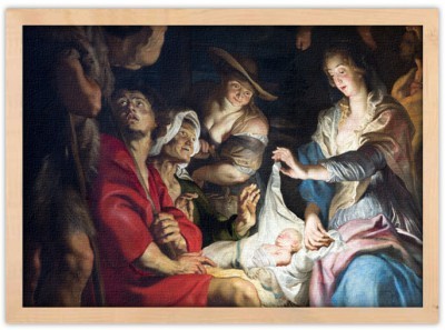 Houseart Central part of paint of Nativity scene, Rubens Peter Paul, Διάσημοι ζωγράφοι, 20 x 15 εκ. Ύφασμα | Mediatex® Botticelli