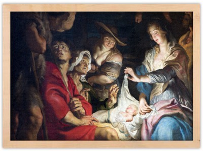 Adoration of the Shepherds, Rubens Peter Paul, Διάσημοι ζωγράφοι, 20 x 15 εκ. Ύφασμα | Mediatex® Botticelli