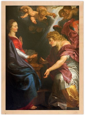 The Annunciation, Rubens Peter Paul, Διάσημοι ζωγράφοι, 15 x 20 εκ. Ύφασμα | Mediatex® Botticelli