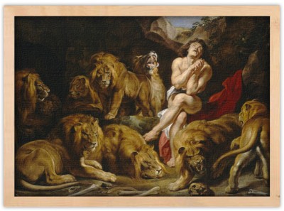 Houseart Daniel in the Lions, Rubens Peter Paul, Διάσημοι ζωγράφοι, 20 x 15 εκ. Ύφασμα | Mediatex® Botticelli