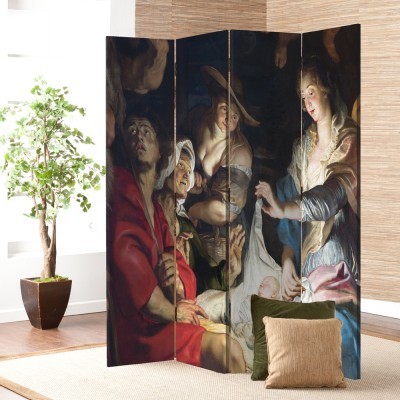Houseart Central part of paint of Nativity scene, Rubens Peter Paul, Διάσημοι ζωγράφοι, 80 x 180 εκ. [Δίφυλλο]