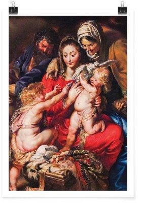 Houseart Holy Family with Saint Elizabeth, Saint John, and a Dove, Rubens Peter Paul, Διάσημοι ζωγράφοι, 15 x 20 εκ. Χαρτί | TRISOLV POSTER PAPER PRIME 200 GLOSSY