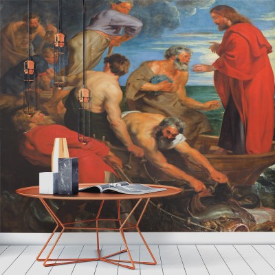 Houseart The Miraculous Draught of Fishes, Rubens Peter Paul, Διάσημοι ζωγράφοι, 100 x 123 εκ.