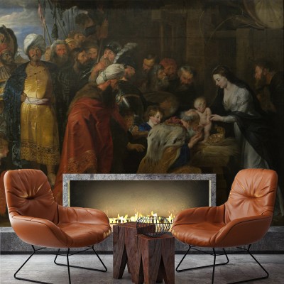 Houseart Adoration of the Magi, 1628-29, Rubens Peter Paul, Διάσημοι ζωγράφοι, 100 x 76 εκ.