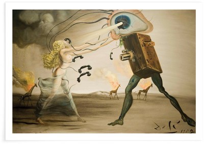 Burning giraffes and telephones (2), Salvador Dali, Διά
