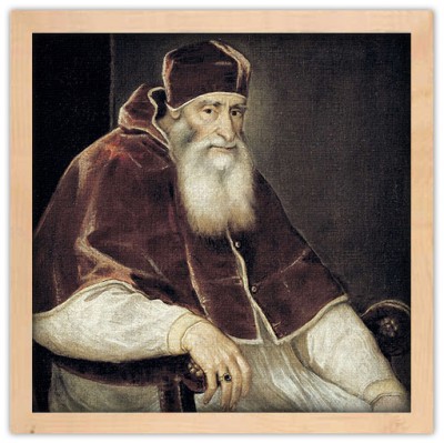 Houseart Pope Paul III. Farnese, Tiziano Vecellio, Διάσημοι ζωγράφοι, 40 x 40 εκ.