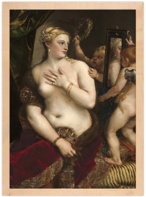 Houseart Η Αφροδίτη με τον καθρέπτη, Tiziano Vecellio, Διάσημοι ζωγράφοι, 15 x 20 εκ.