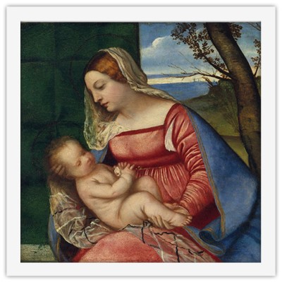 Houseart Madonna and Child, Tiziano Vecellio, Διάσημοι ζωγράφοι, 40 x 40 εκ.