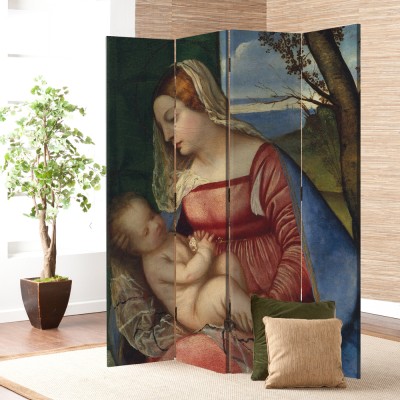 Houseart Μαντόνα και παιδί, Tiziano Vecellio, Διάσημοι ζωγράφοι, 80 x 180 εκ. [Δίφυλλο]