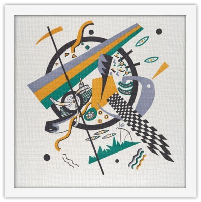 Houseart Small worlds III Lithograph in red, blue, yellow, and black, Wassily Kandinsky, Διάσημοι ζωγράφοι, 40 x 40 εκ.