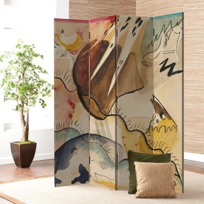 Houseart Rain Landscape, Wassily Kandinsky, Διάσημοι ζωγράφοι, 80 x 180 εκ. [Δίφυλλο]