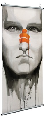 Άντρας με μπογιά, Ασπρόμαυρα, Διαχωριστικά Panel, 120 x 250 εκ.