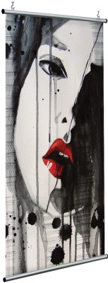 Houseart Γυναίκα με κόκκινα χείλη, Ασπρόμαυρα, Διαχωριστικά Panel, 120 x 250 εκ.
