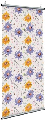 Μωβ και κίτρινα λουλούδια, Floral, Διαχωριστικά Panel, 120 x 250 εκ.